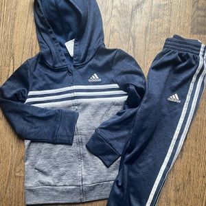 Adidas navy track suit size 5